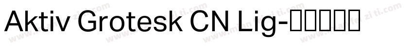 Aktiv Grotesk CN Lig字体转换